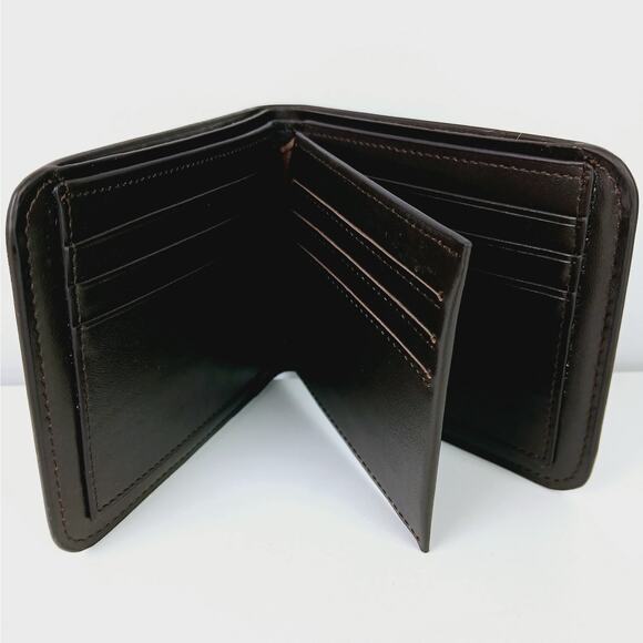 Bally Men's Smooth Brown Leather Bi-Fold Wallet - Picture 3 of 9